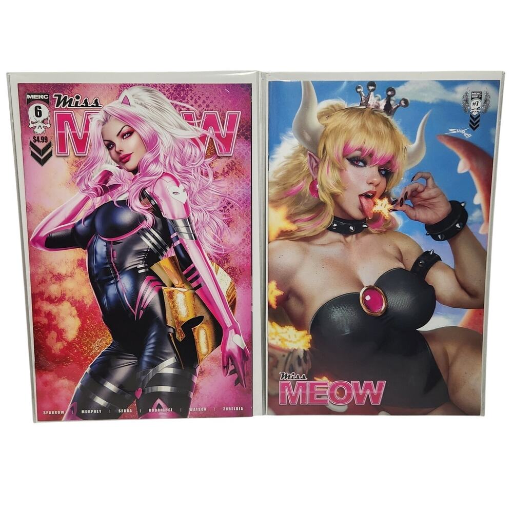 Miss Meow #6 Ariel Diaz Variant And #7 Trade Shikari Bowsette Variant Merc NM